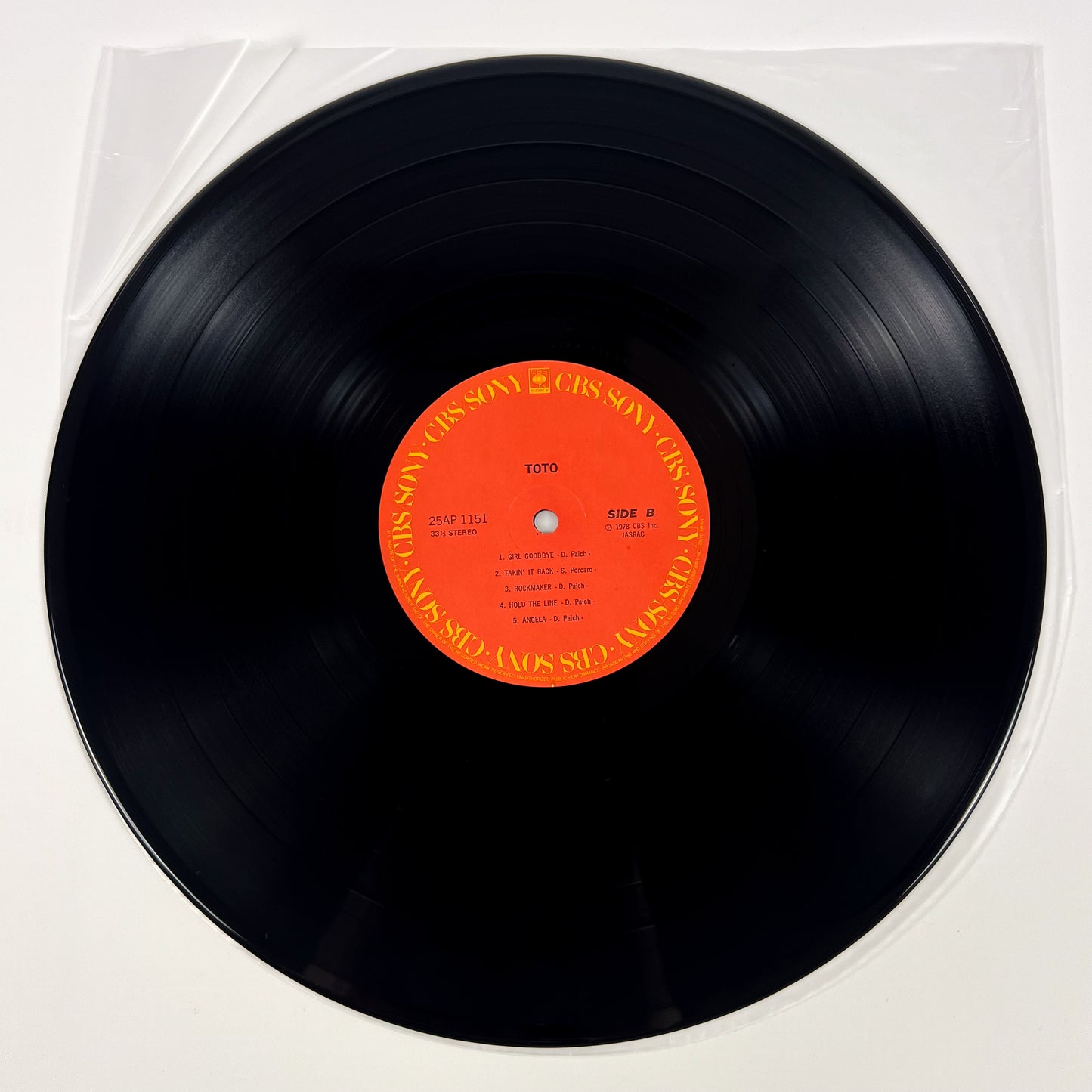 TOTO – Toto 1ª Edizione Giapponese – CBS/Sony 25AP-1151 1978