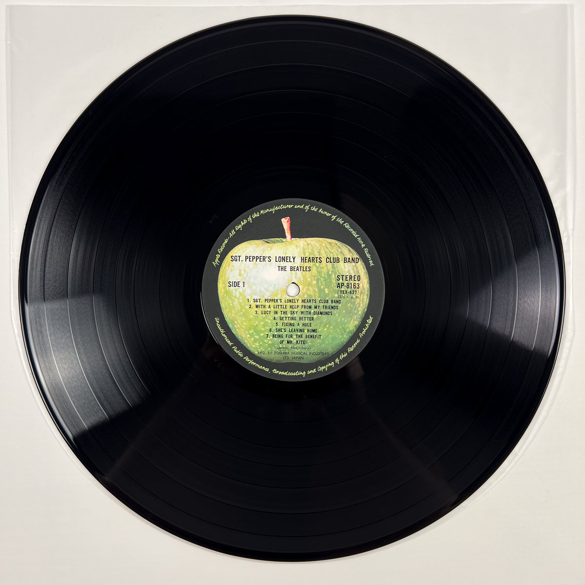 THE BEATLES – Sgt. Pepper’s Lonely Hearts Club Band Japanese Pressing AP-8163 1969 OBI