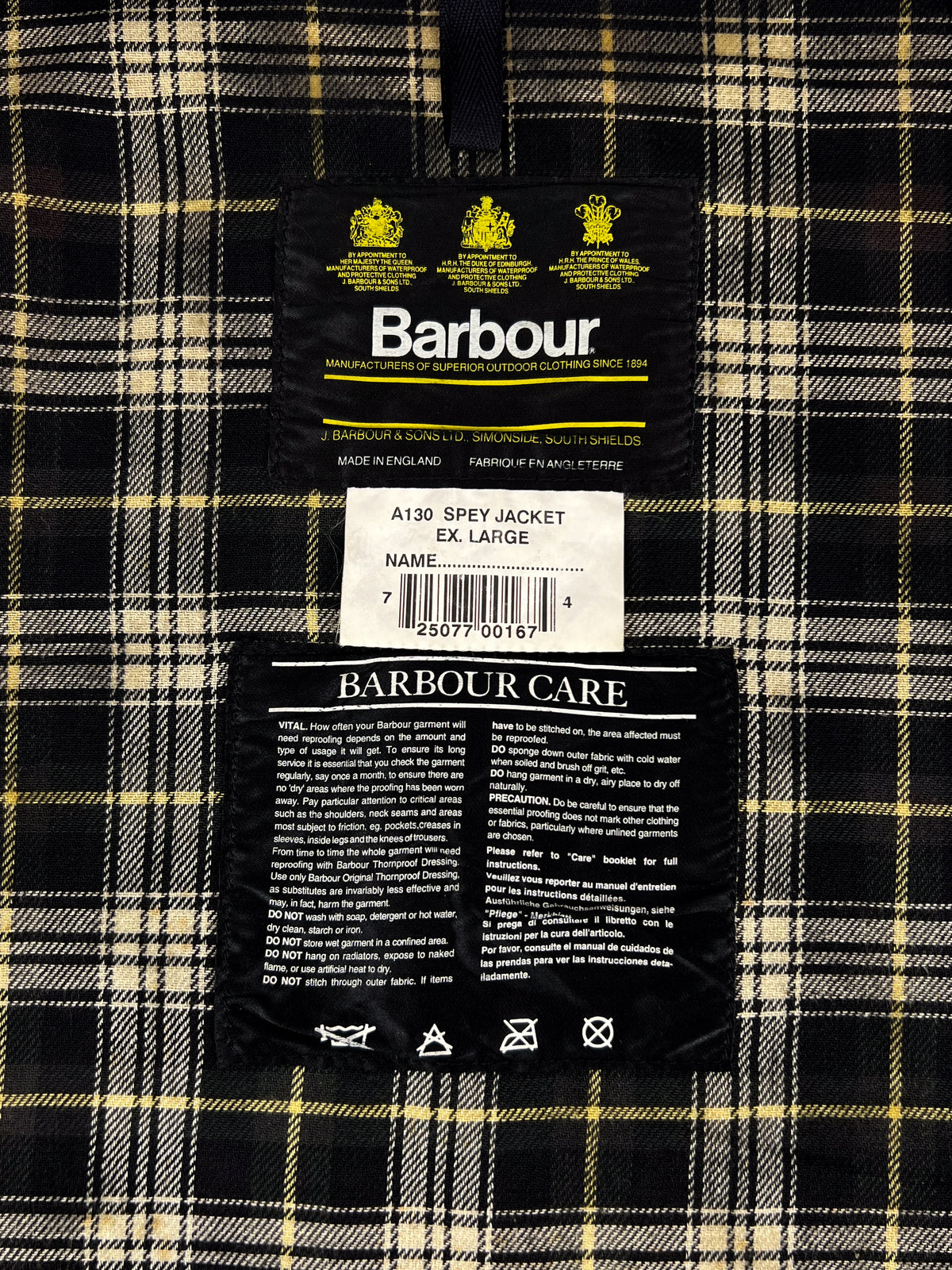 Barbour Spey A130 1995 - XL