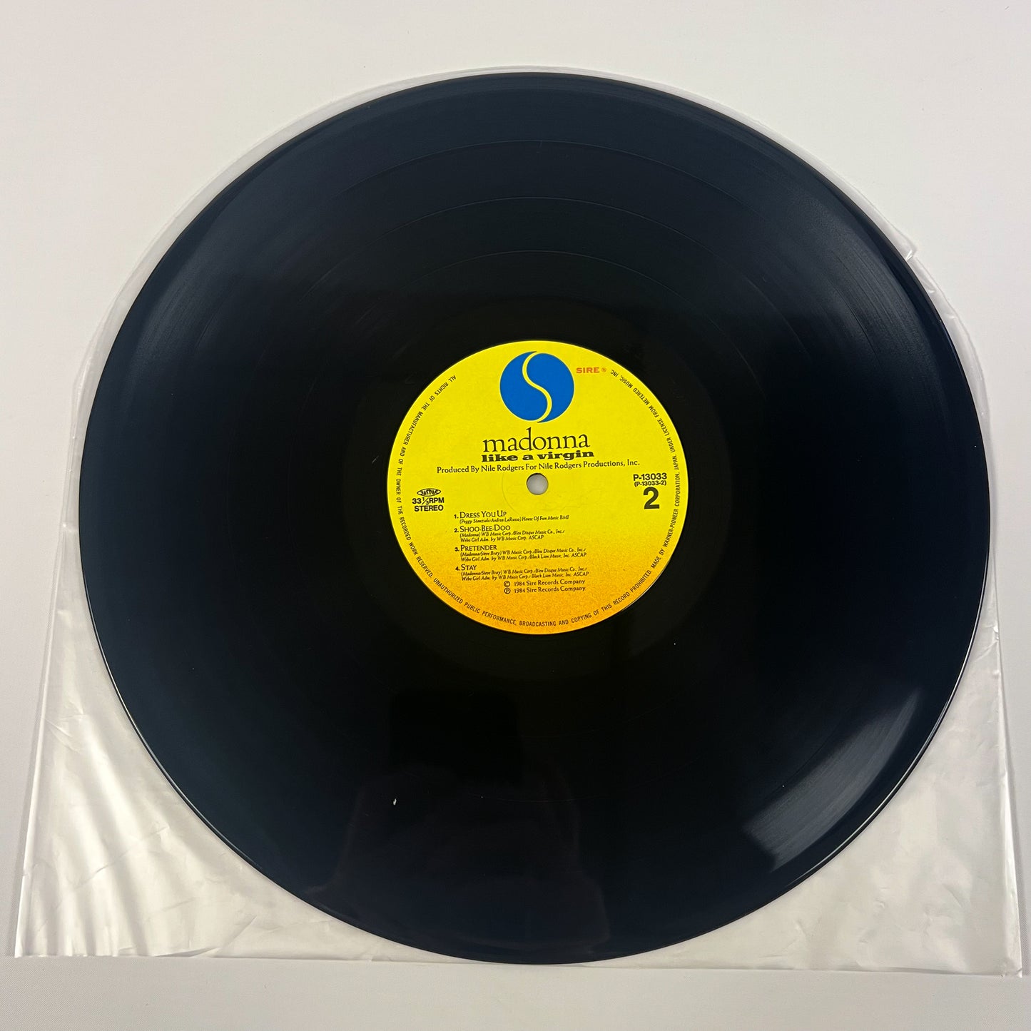 MADONNA – Like a Virgin 1ª Edizione Giapponese – Warner Pioneer P-13033 1984