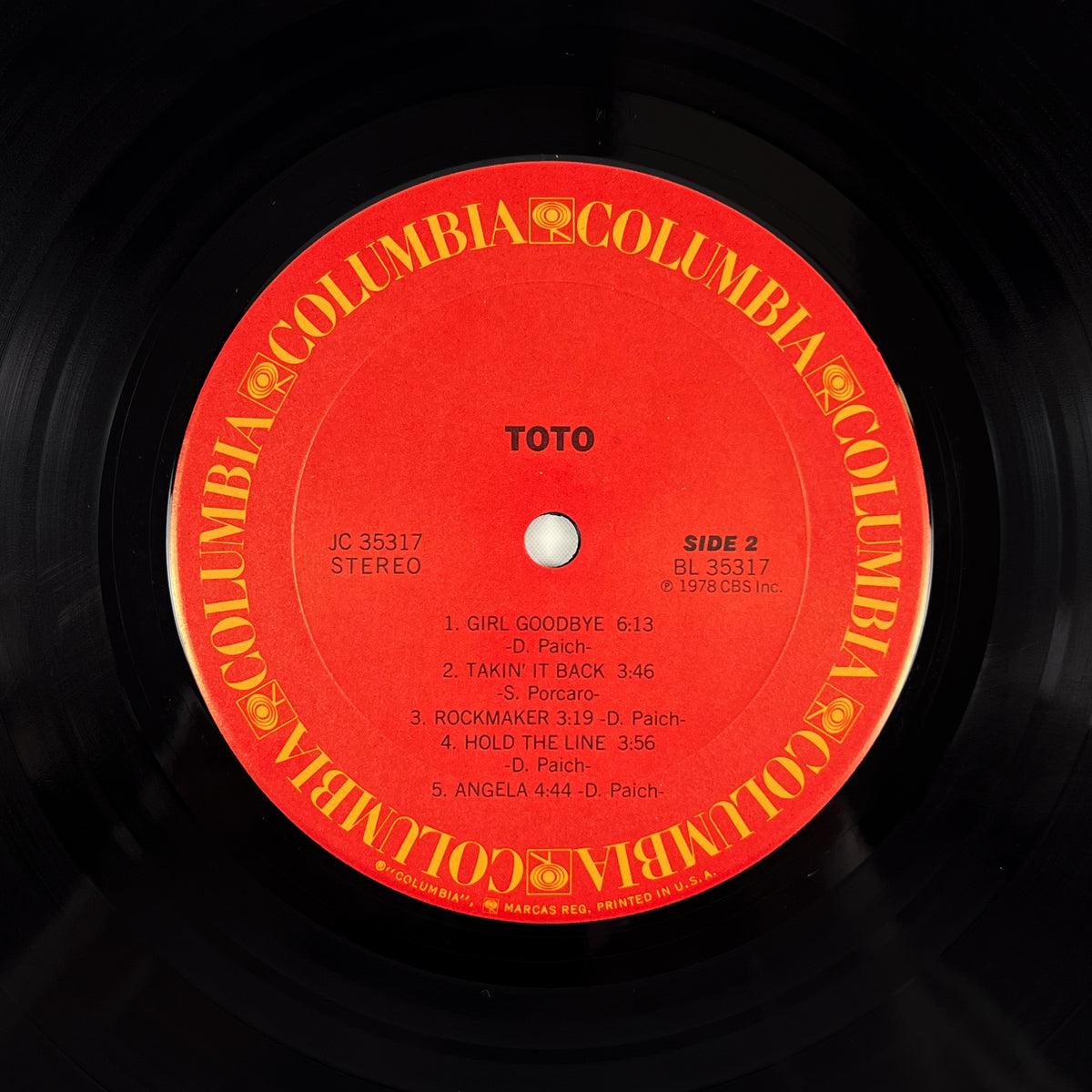 TOTO – Toto Prima Stampa USA JC 35317 1978 Hype Sticker