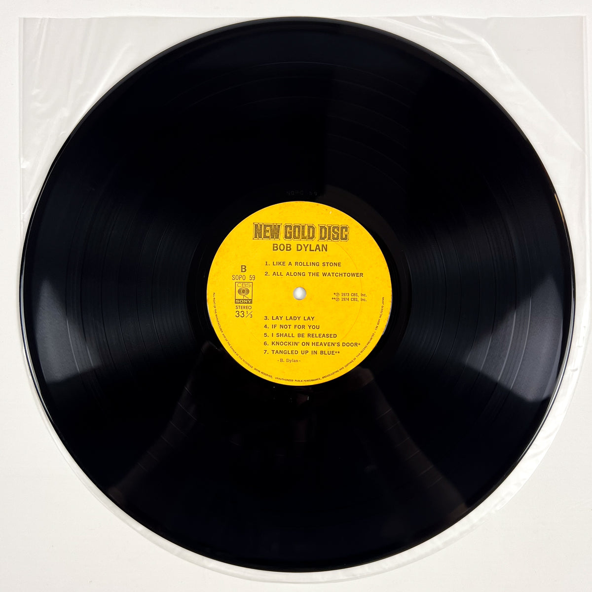 BOB DYLAN – New Gold Disc Prima Stampa Giapponese SOPO 59 1975 OBI