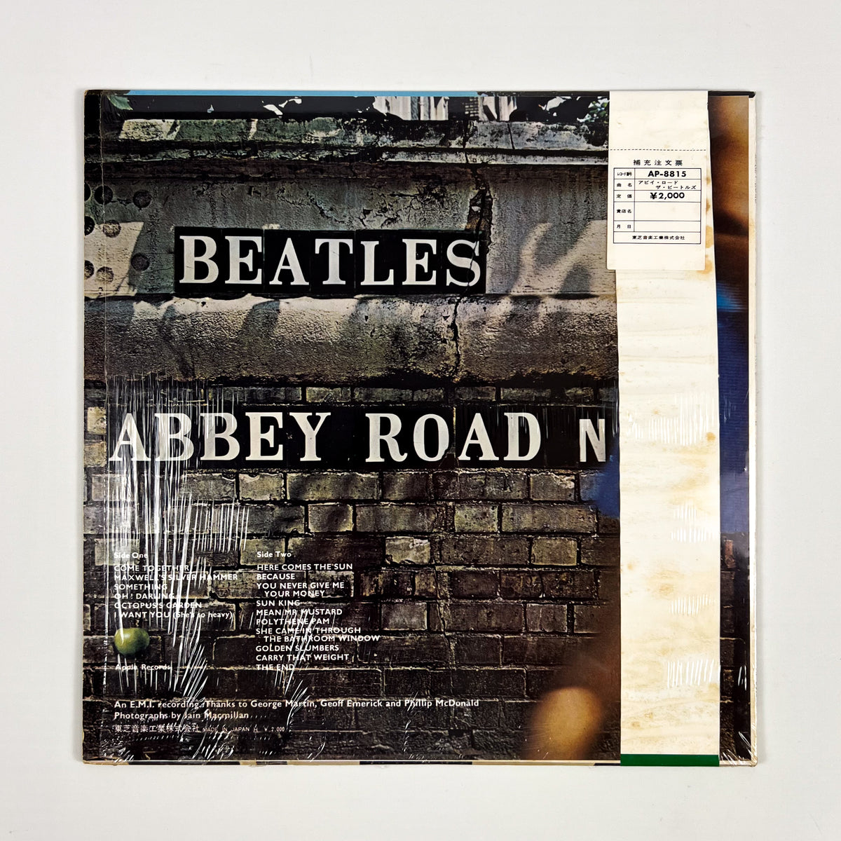 THE BEATLES – Abbey Road Prima Stampa Giapponese AP-8815 1969 Red Vinyl OBI SHRINK