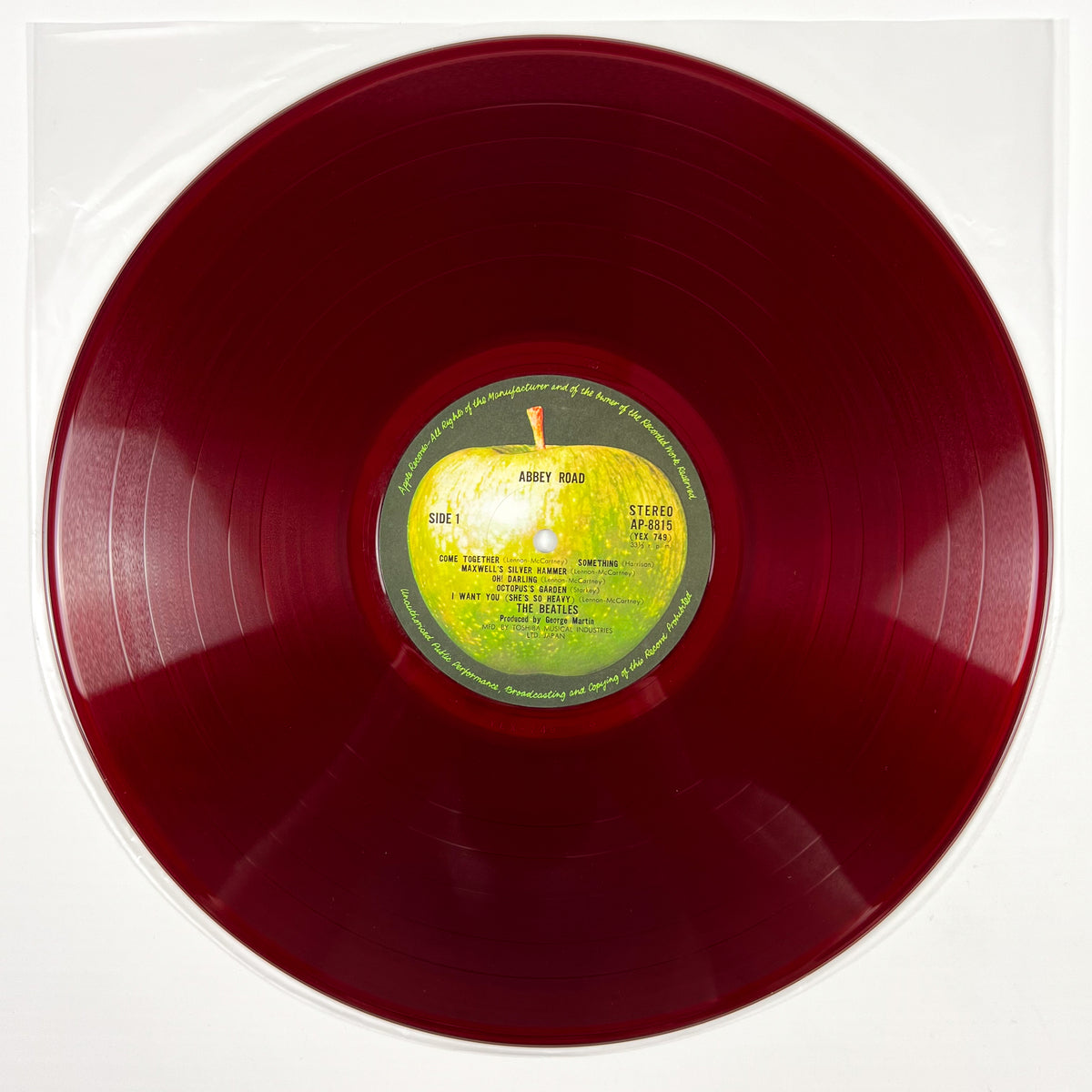 THE BEATLES – Abbey Road Prima Stampa Giapponese AP-8815 1969 Red Vinyl OBI SHRINK