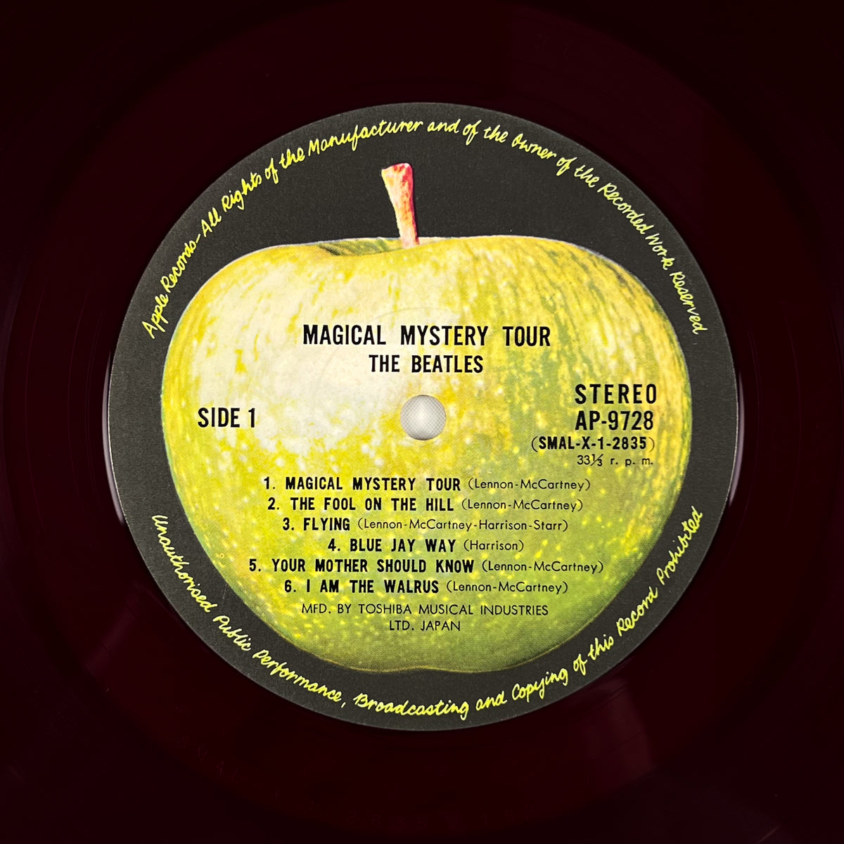THE BEATLES – Magical Mystery Tour Stampa Giapponese AP-9728 1969 Red Vinyl OBI