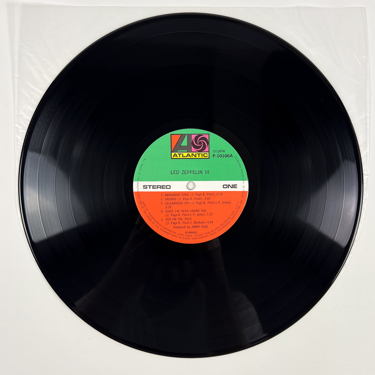 LED ZEPPELIN - Led Zeppelin III Impresión Japonesa - Atlantic P-10106A 1976 PÓSTER