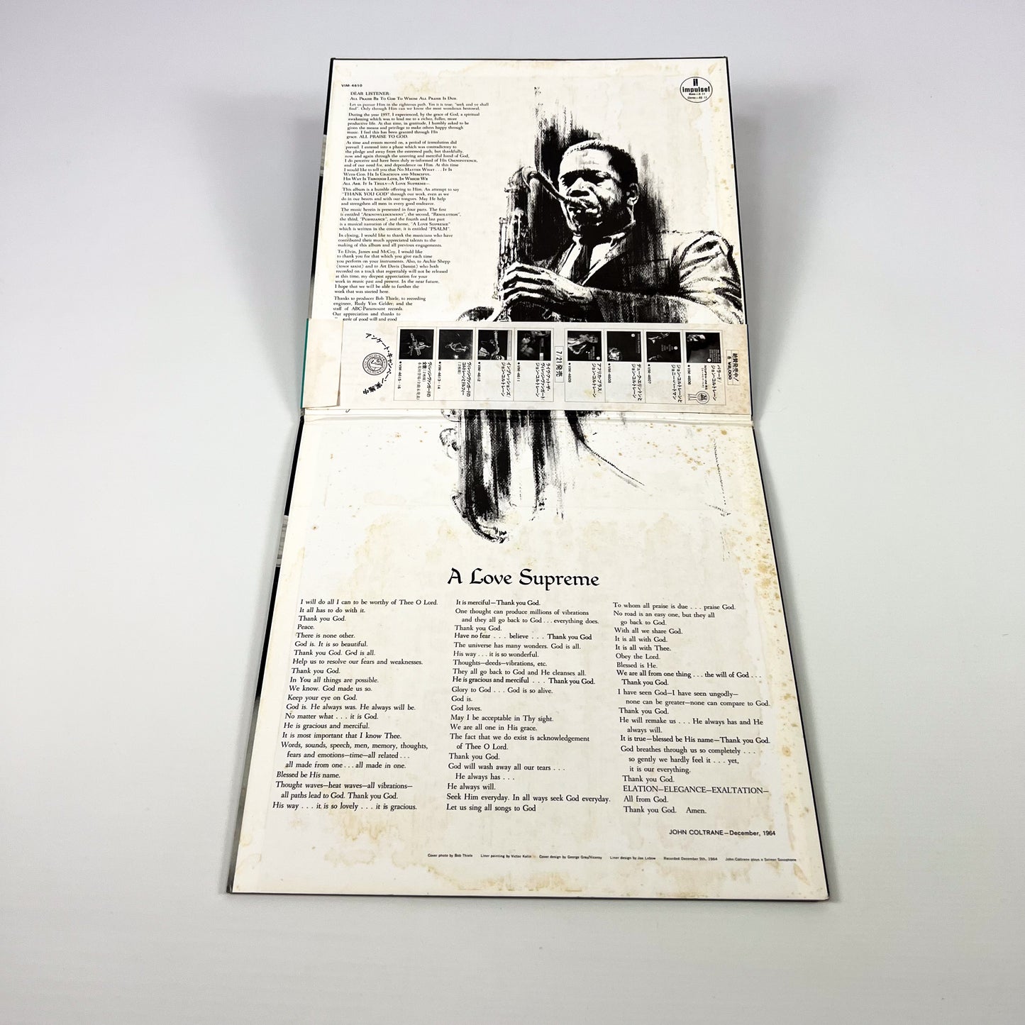 JOHN COLTRANE – A Love Supreme - Stampa Giapponese – MCA Records VIM-4610 1980 Translucent Vinyl