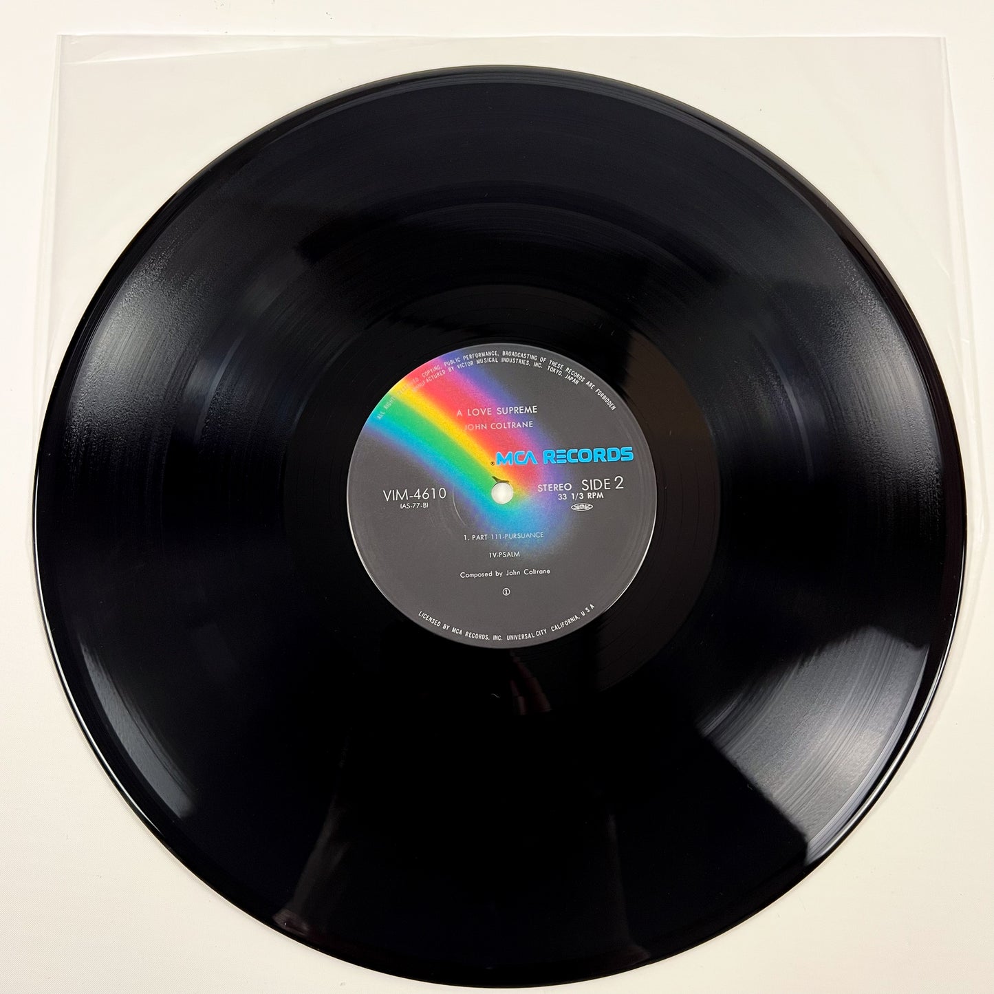 JOHN COLTRANE – A Love Supreme - Stampa Giapponese – MCA Records VIM-4610 1980 Translucent Vinyl