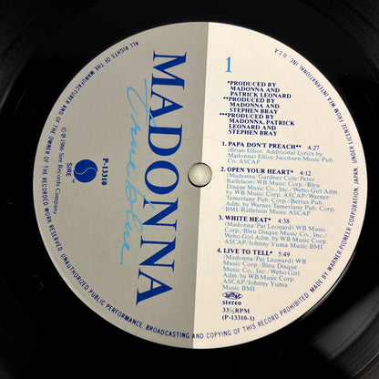 MADONNA – True Blue 1ª Edizione Giapponese - Warner Pioneer P-13310 1986 PROMO