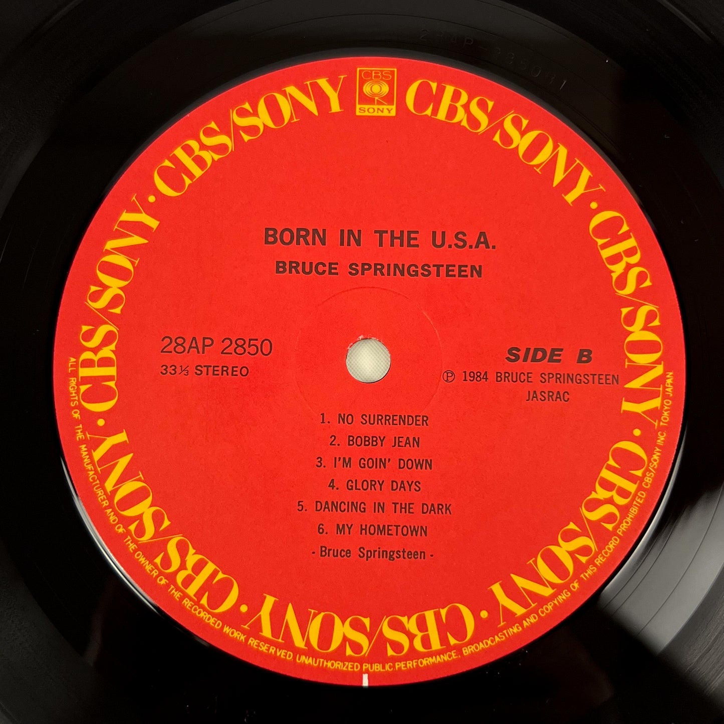 BRUCE SPRINGSTEEN – Born In The U.S.A. 1ª Edizione Giapponese – CBS/Sony 28AP 2850 1984 SHRINK