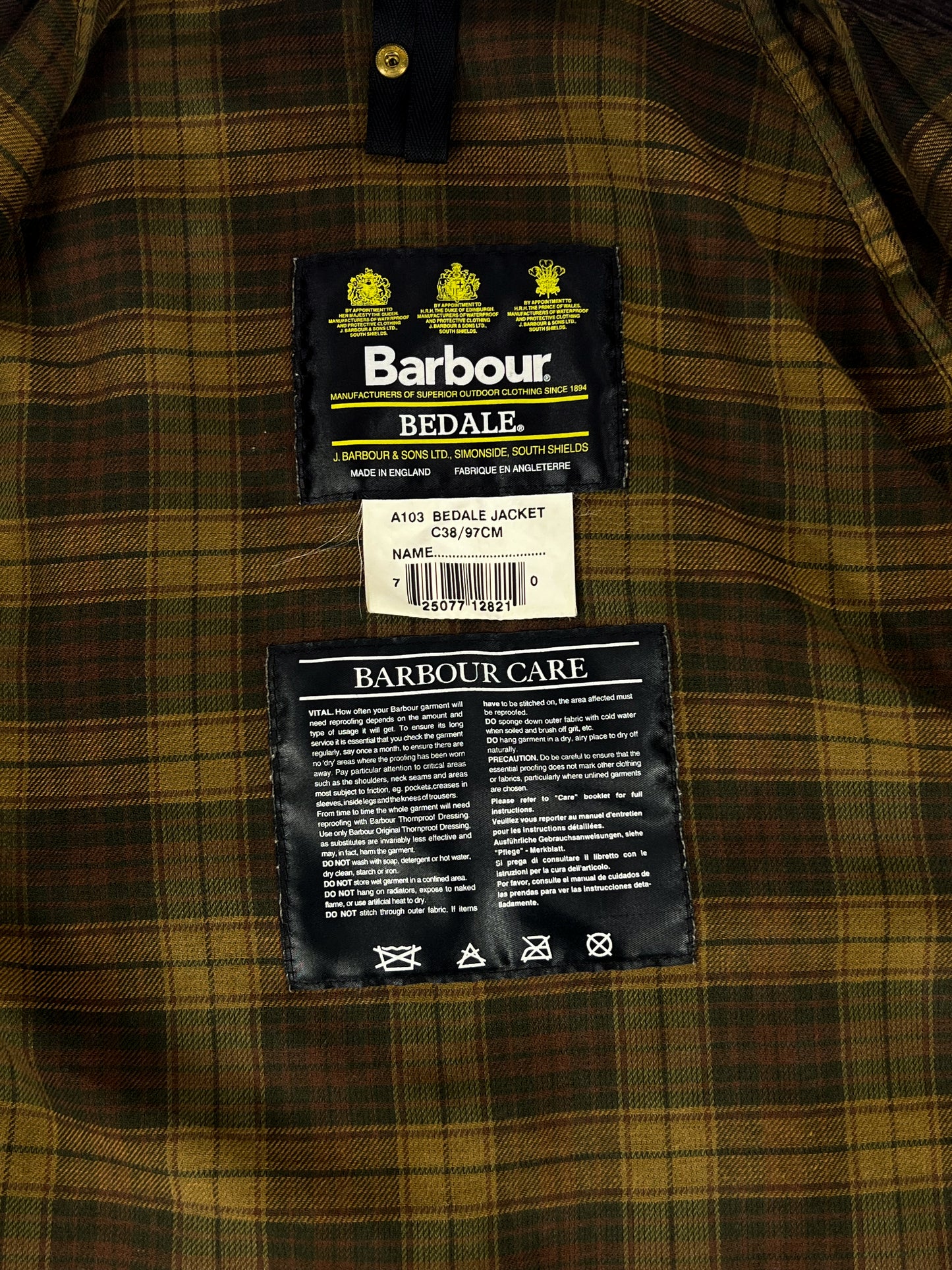 Barbour Bedale Rustic '00 C38 (S/M)
