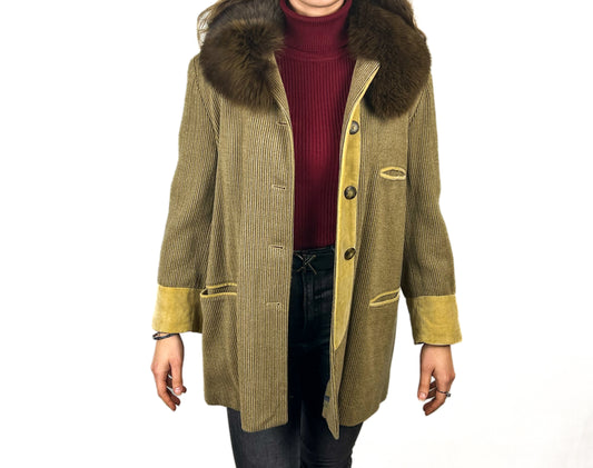 Cappotto Emporio Armani in Lana e pelliccia
