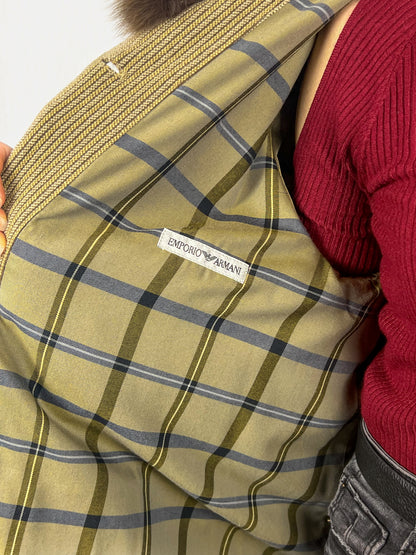 Cappotto Emporio Armani in Lana e pelliccia