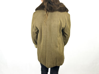 Cappotto Emporio Armani in Lana e pelliccia