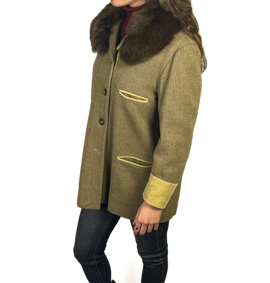 Cappotto Emporio Armani in Lana e pelliccia