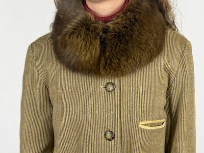 Cappotto Emporio Armani in Lana e pelliccia