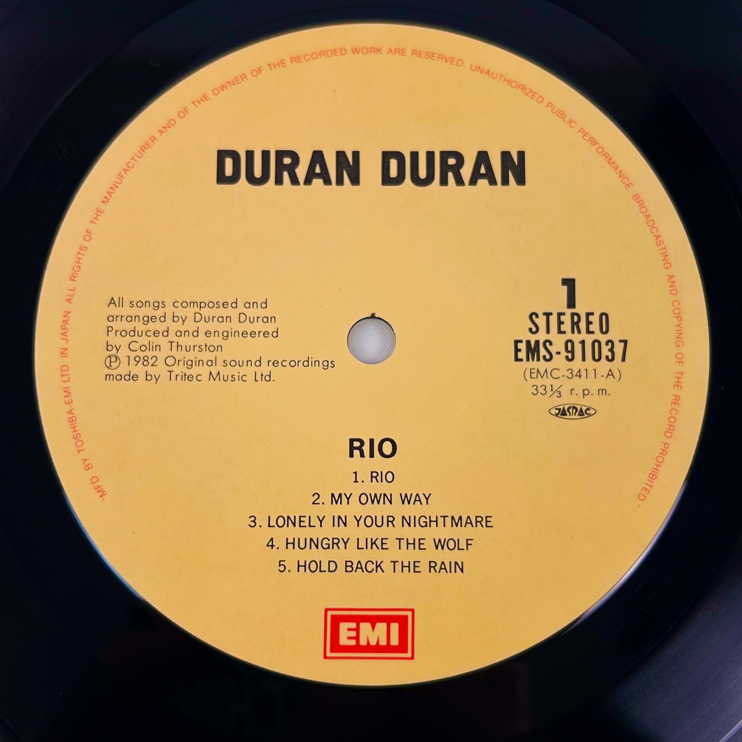 DURAN DURAN – Rio 1ère édition japonaise – EMI EMS-91037 1982