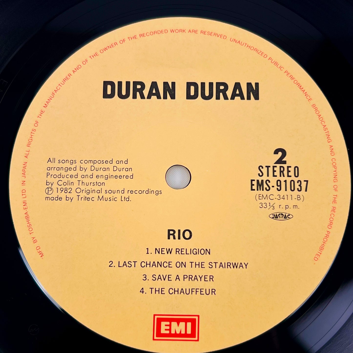 DURAN DURAN – Rio 1ère édition japonaise – EMI EMS-91037 1982