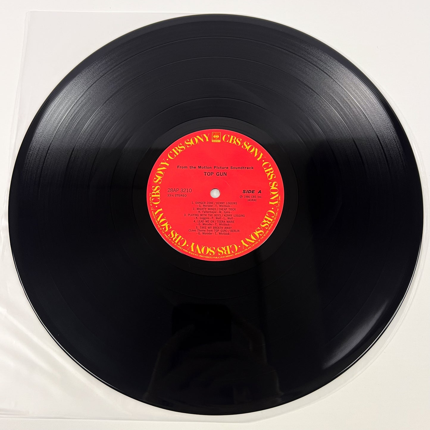 TOP GUN – Original Motion Picture Soundtrack 1ª Stampa Giapponese – CBS/Sony 28AP 3210 – 1986 SHRINK