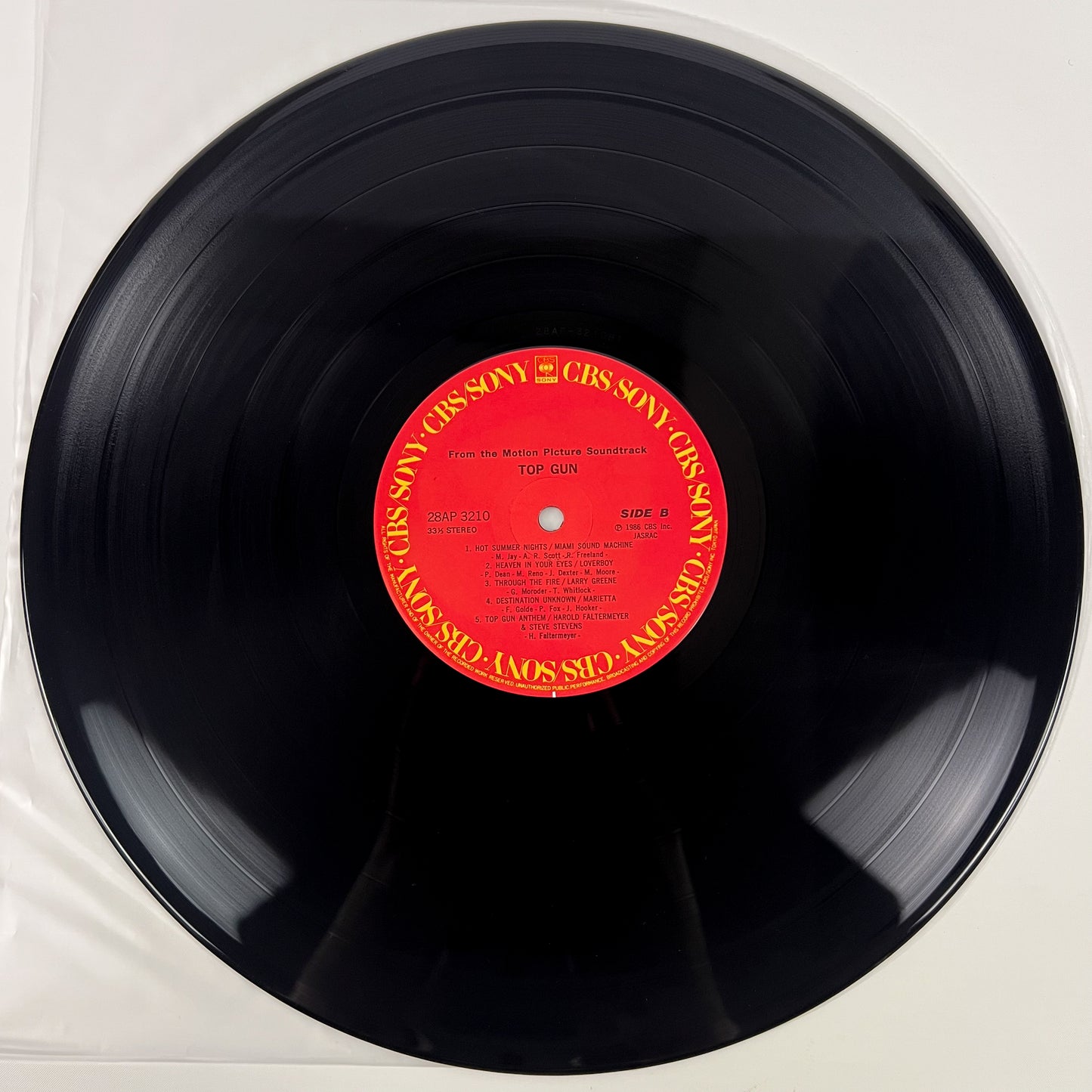 TOP GUN – Original Motion Picture Soundtrack 1ª Stampa Giapponese – CBS/Sony 28AP 3210 – 1986 SHRINK