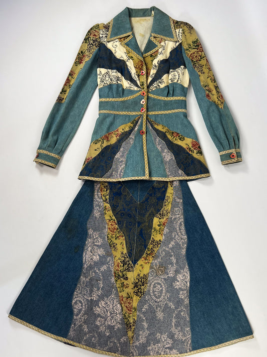 Tailleur Roberto Cavalli Patchwork anni '70 - Da collezione