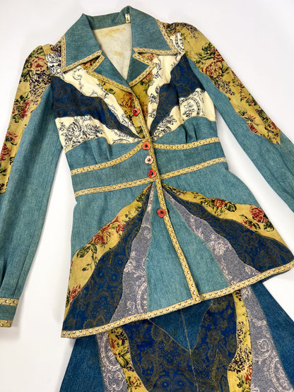 Tailleur Roberto Cavalli Patchwork anni '70 - Da collezione