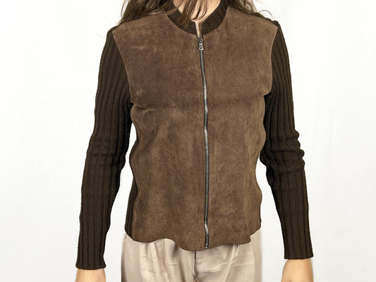 Giacca Max&Co Tricot in Pelle e Lana
