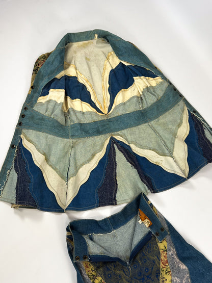 Tailleur Roberto Cavalli Patchwork anni '70 - Da collezione