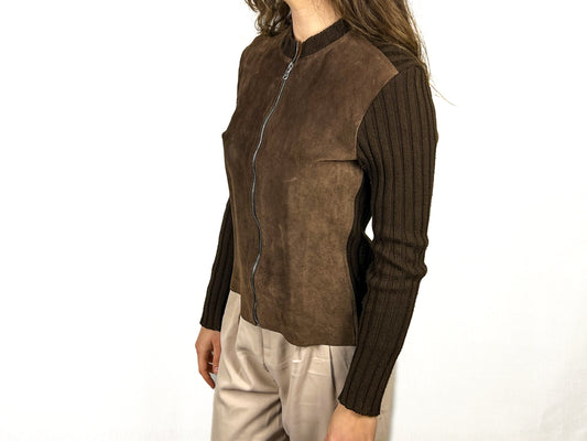 Giacca Max&Co Tricot in Pelle e Lana