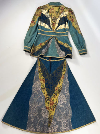 Tailleur Roberto Cavalli Patchwork anni '70 - Da collezione
