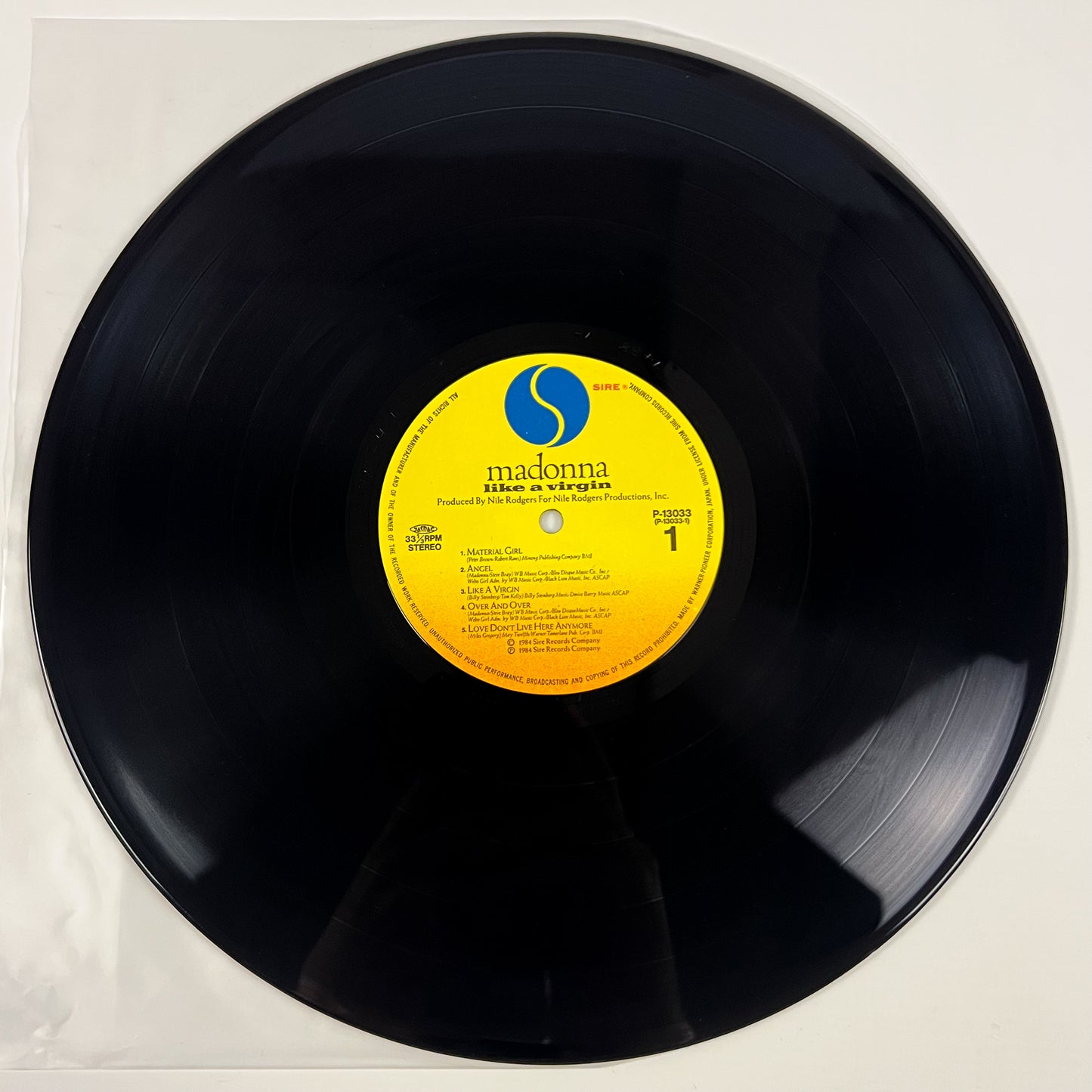MADONNA – Like a Virgin 1st Japanese Edition – Warner Pioneer P-13033 1984 SHRINK