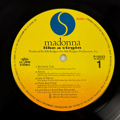 MADONNA – Like a Virgin 1st Japanese Edition – Warner Pioneer P-13033 1984 SHRINK