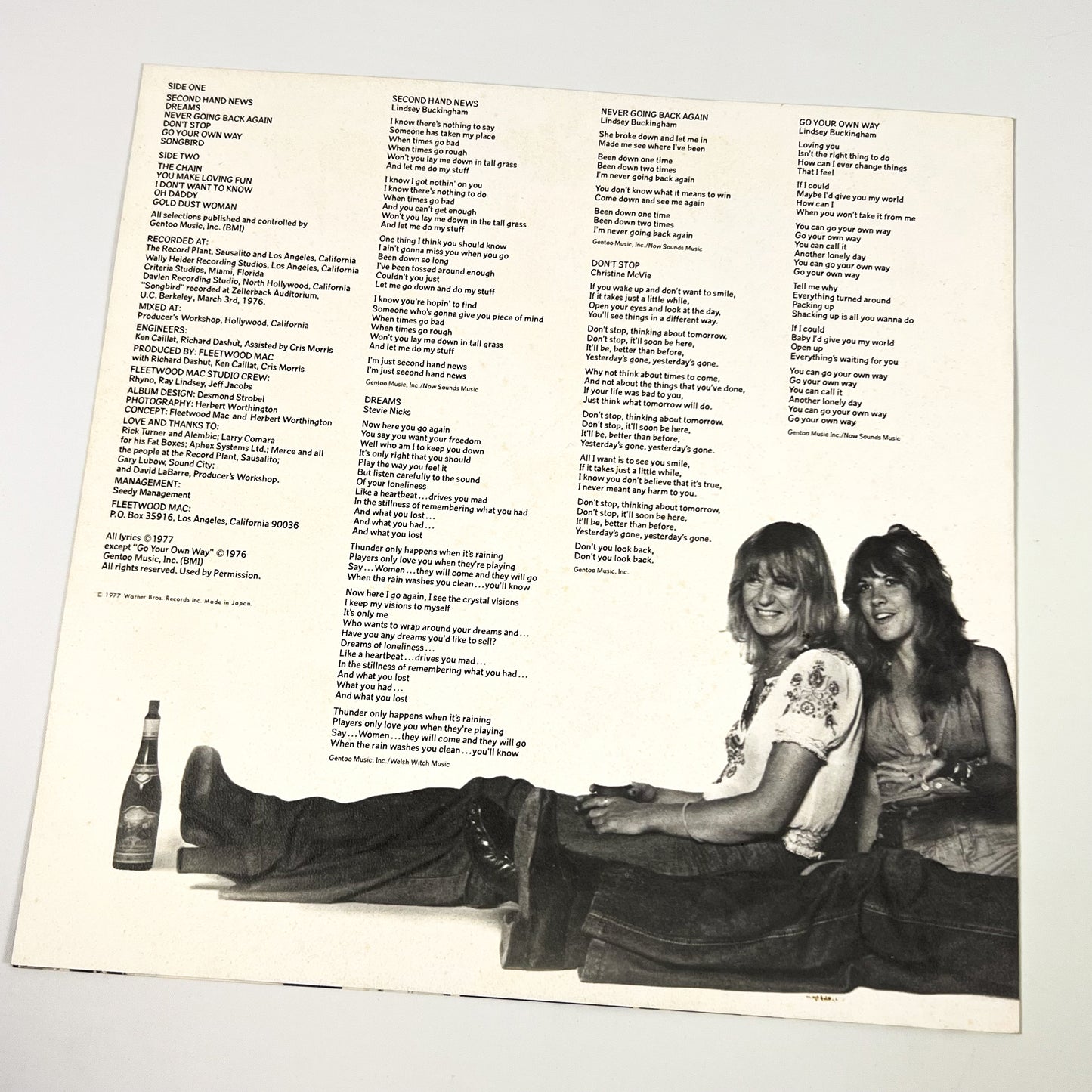 Fleetwood Mac – Rumours 1ère édition japonaise - Warner/Pioneer P-10233W 1977 TEXTURED COVER