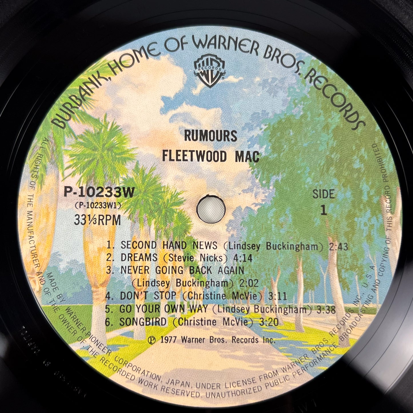 Fleetwood Mac – Rumours 1ère édition japonaise - Warner/Pioneer P-10233W 1977 TEXTURED COVER