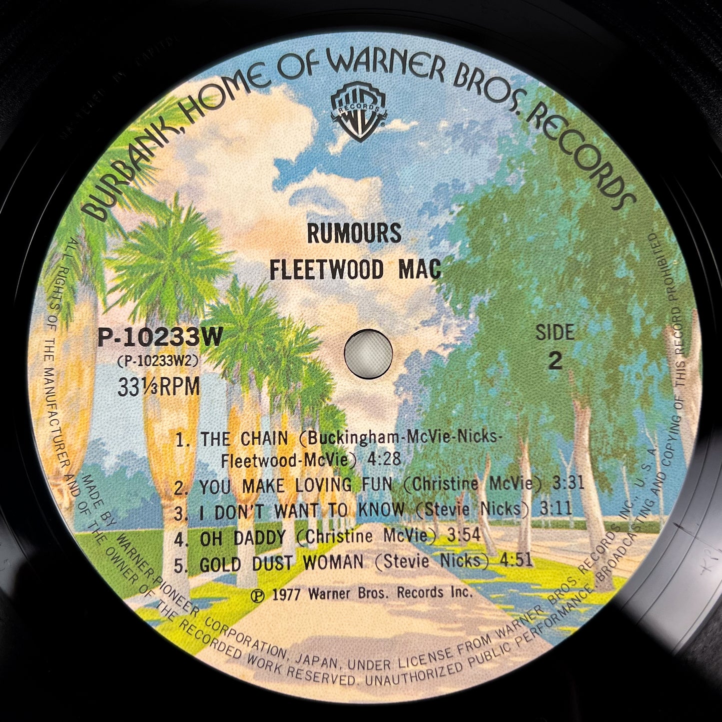 Fleetwood Mac – Rumours 1ère édition japonaise - Warner/Pioneer P-10233W 1977 TEXTURED COVER