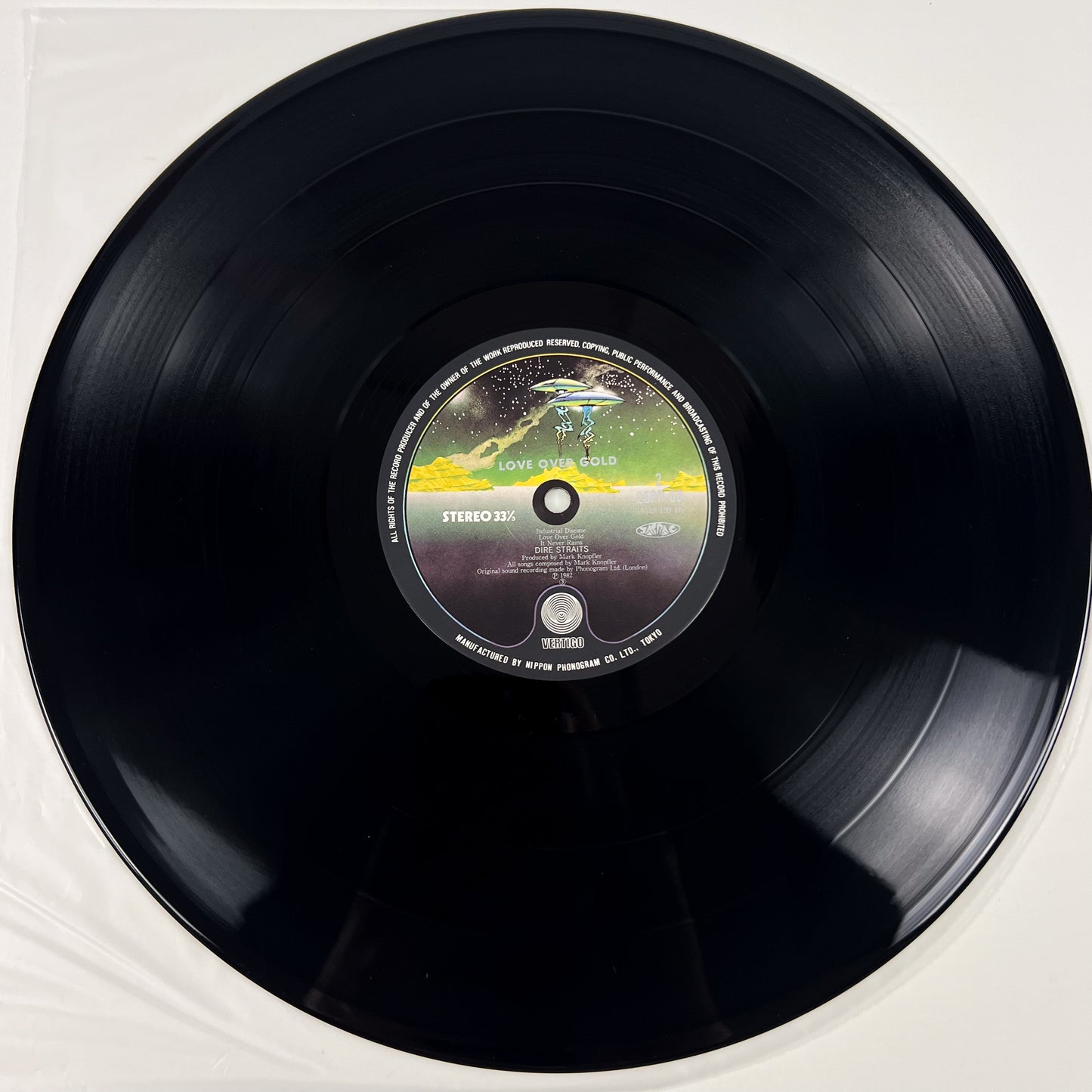DIRE STRAITS – Love Over Gold 1ère édition japonaise - Vertigo 25PP-60 1982 VINYLE TRANSLUCIDE