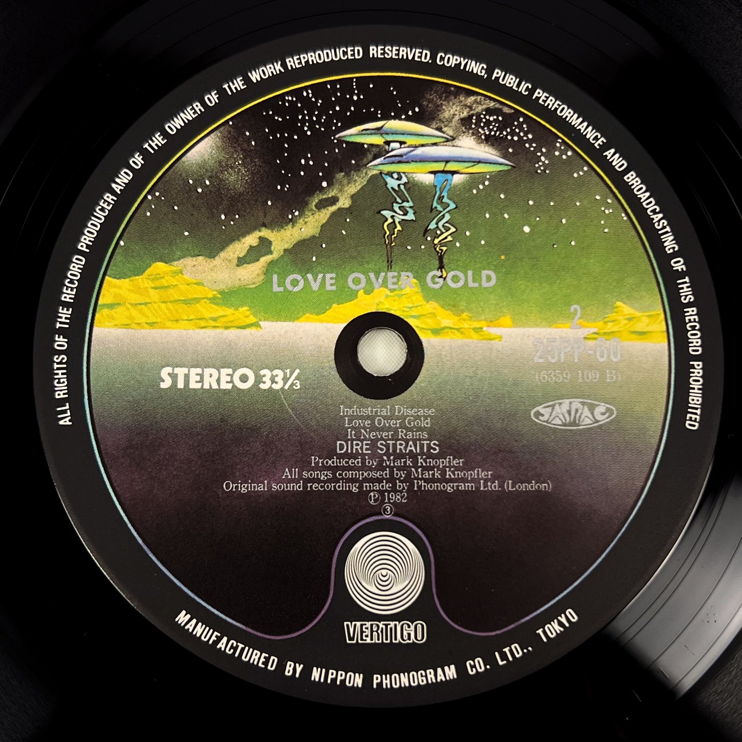 DIRE STRAITS – Love Over Gold 1ère édition japonaise - Vertigo 25PP-60 1982 VINYLE TRANSLUCIDE