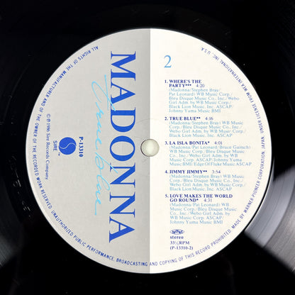 MADONNA – True Blue 1ª Edizione Giapponese - Warner/Pioneer P-13310 1986 - POSTER