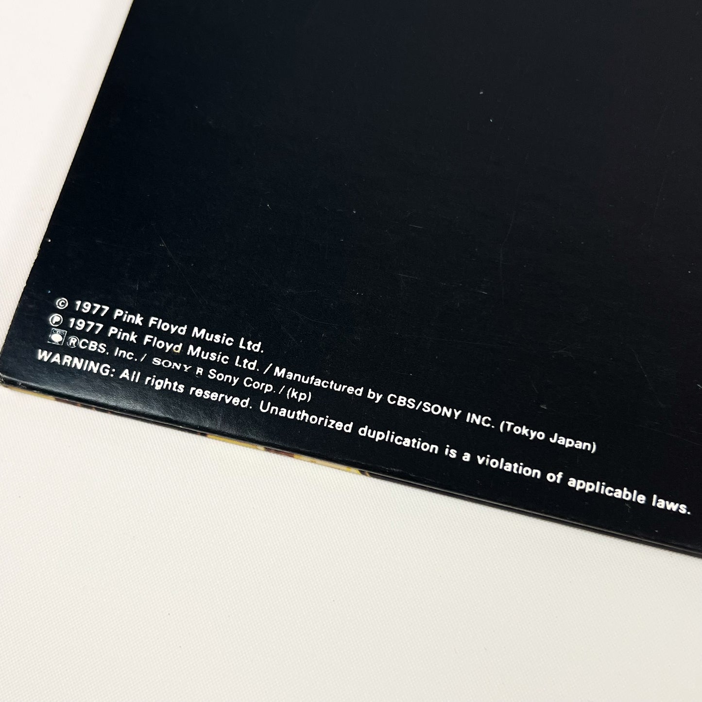 Pink Floyd – Animals 1ª Edizione Giapponese CBS/Sony 25AP 340 1977 STICKER