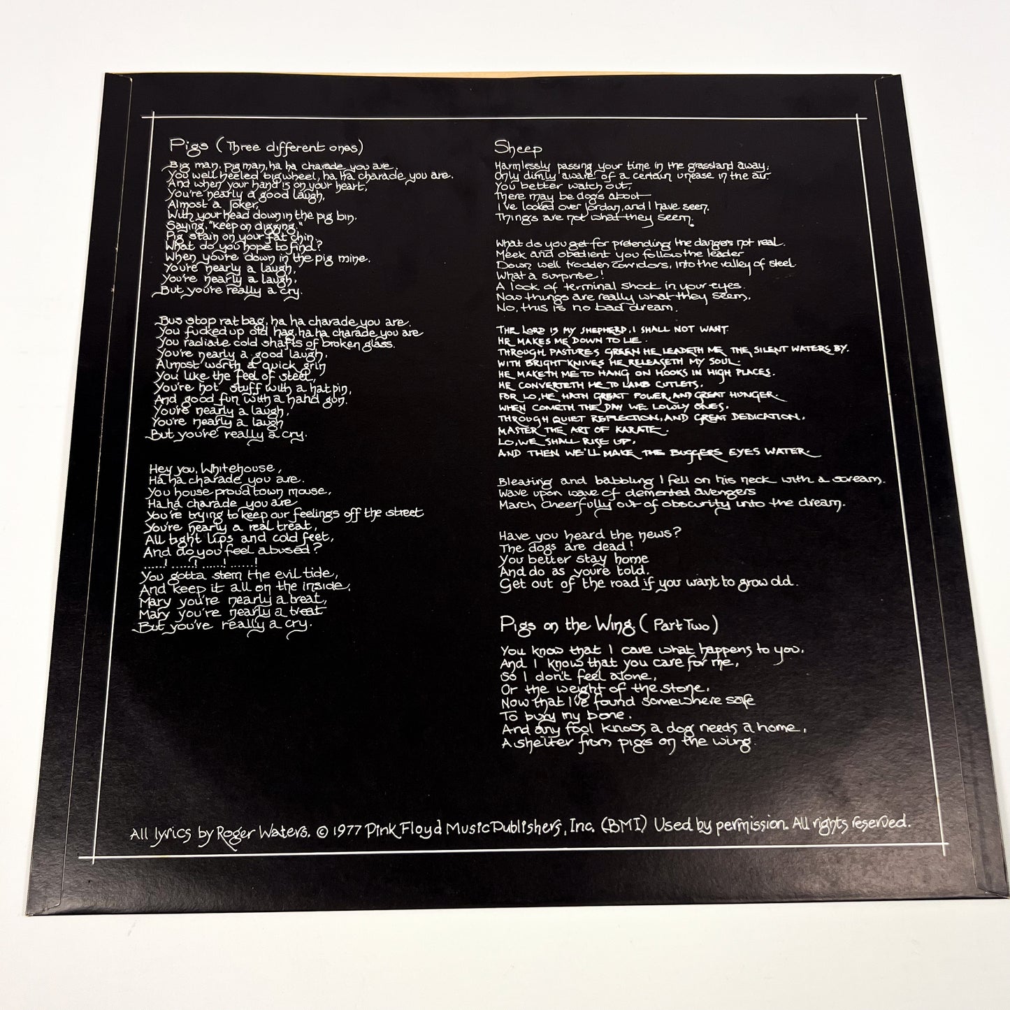 Pink Floyd – Animals 1ª Edizione Giapponese CBS/Sony 25AP 340 1977 STICKER