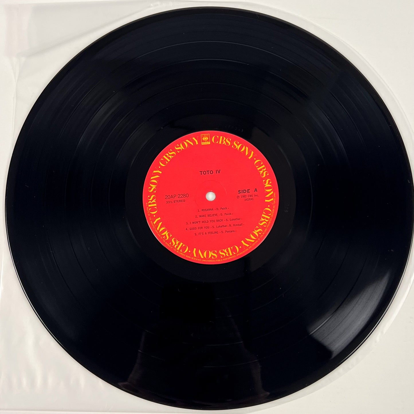 TOTO – Toto IV 1ère Édition Japonaise – CBS/Sony 20AP 2280 1982 SOUS BLISTER