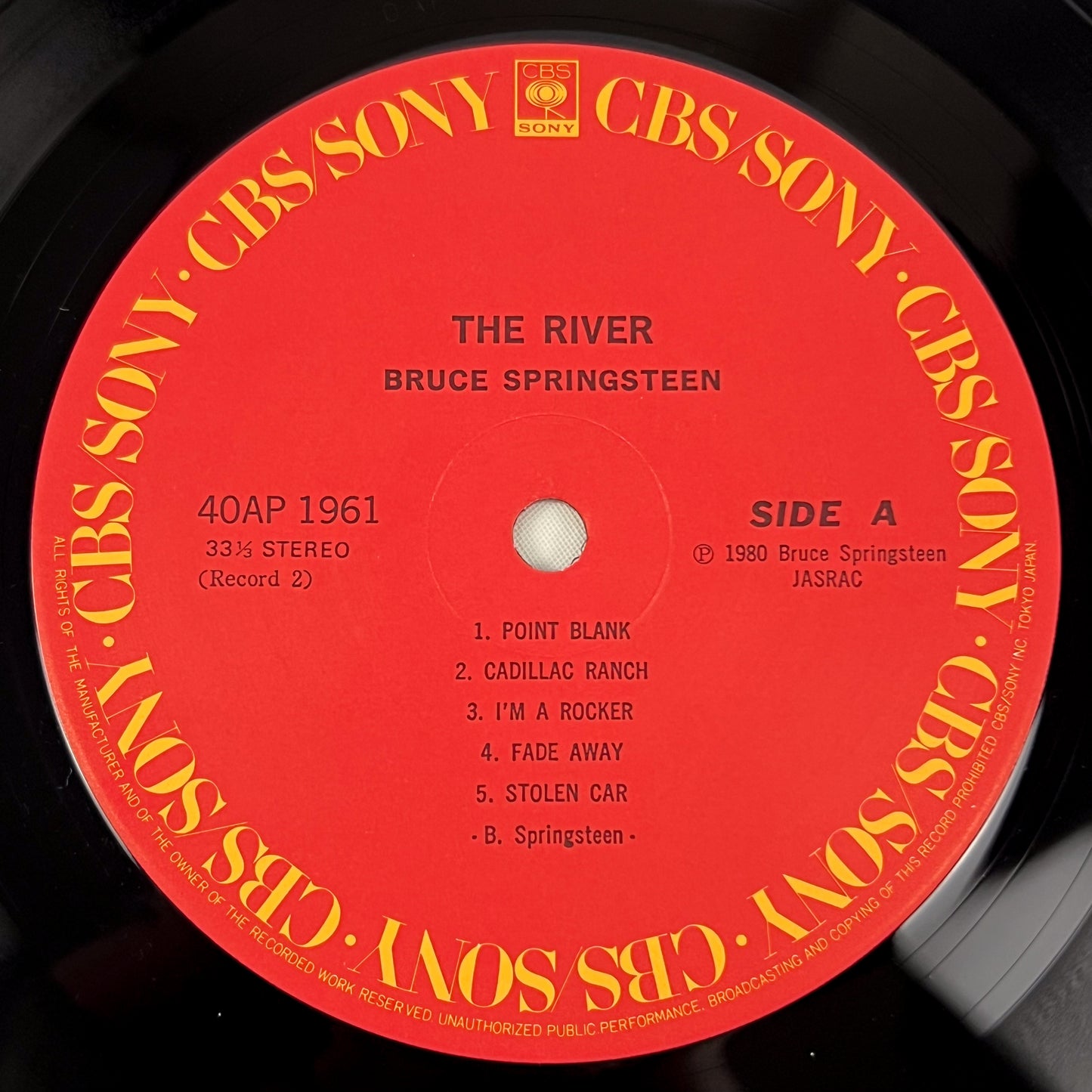 Bruce Springsteen – The River 1st Japanese Edition 2LP - CBS/Sony 40AP 1960~1 1980