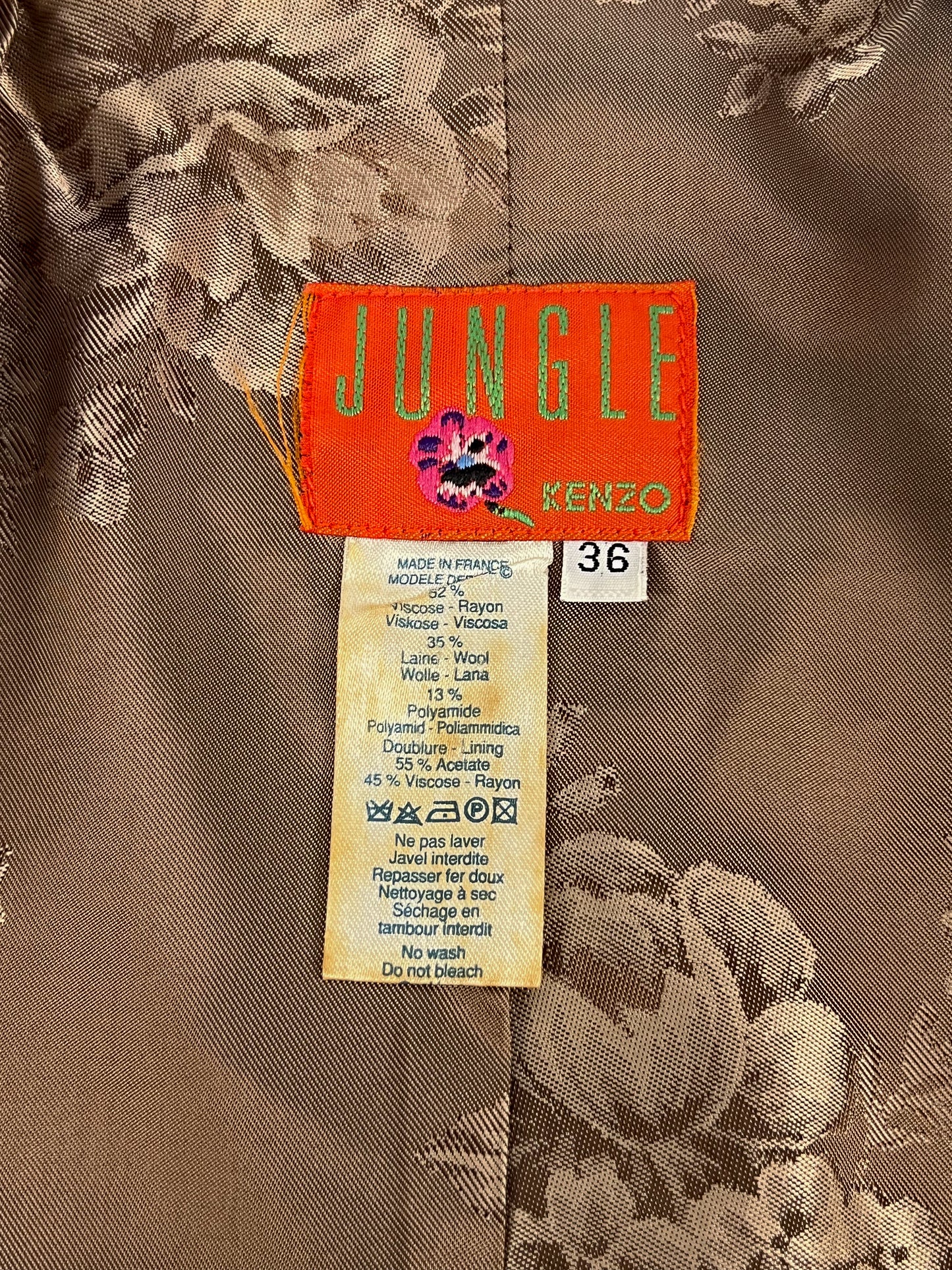 Completo Kenzo Jungle anni '80