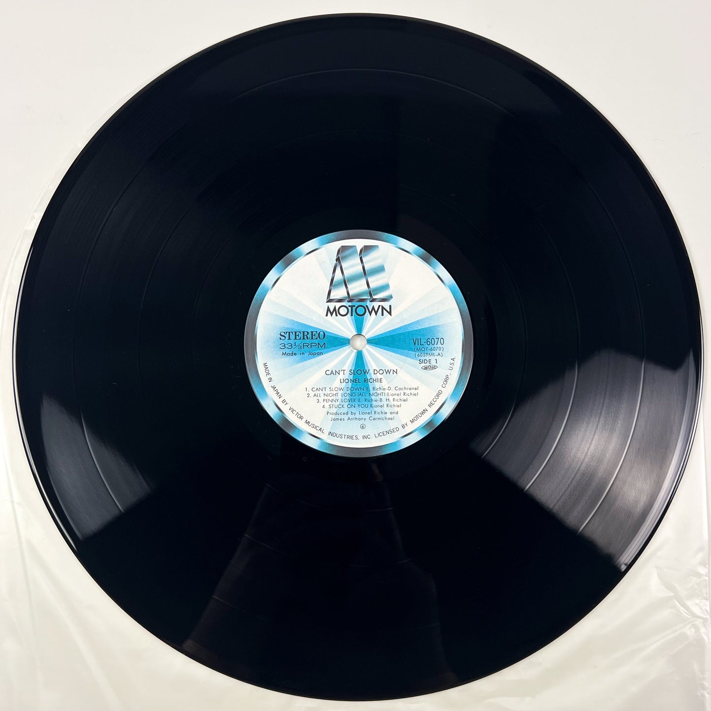 LIONEL RICHIE – Can’t Slow Down 1ª Edizione Giapponese - Motown VIL-6070 1983