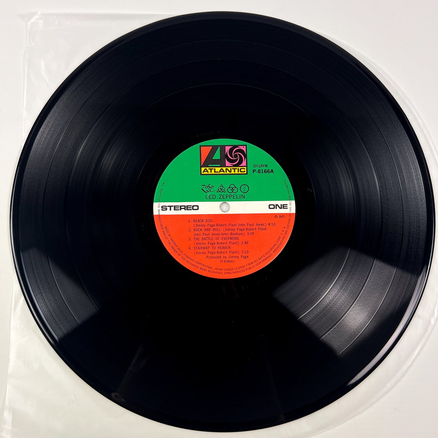 LED ZEPPELIN IV - 1st Japanese Edition – Atlantic P-8166A 1971
