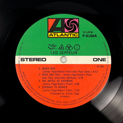 LED ZEPPELIN IV - 1st Japanese Edition – Atlantic P-8166A 1971