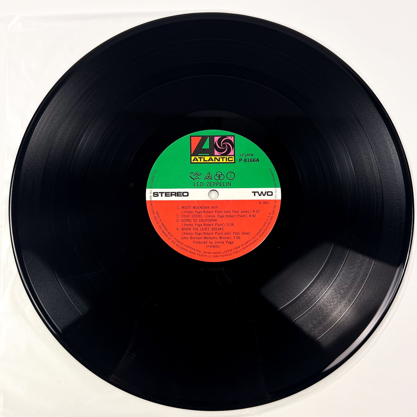 LED ZEPPELIN IV - 1st Japanese Edition – Atlantic P-8166A 1971
