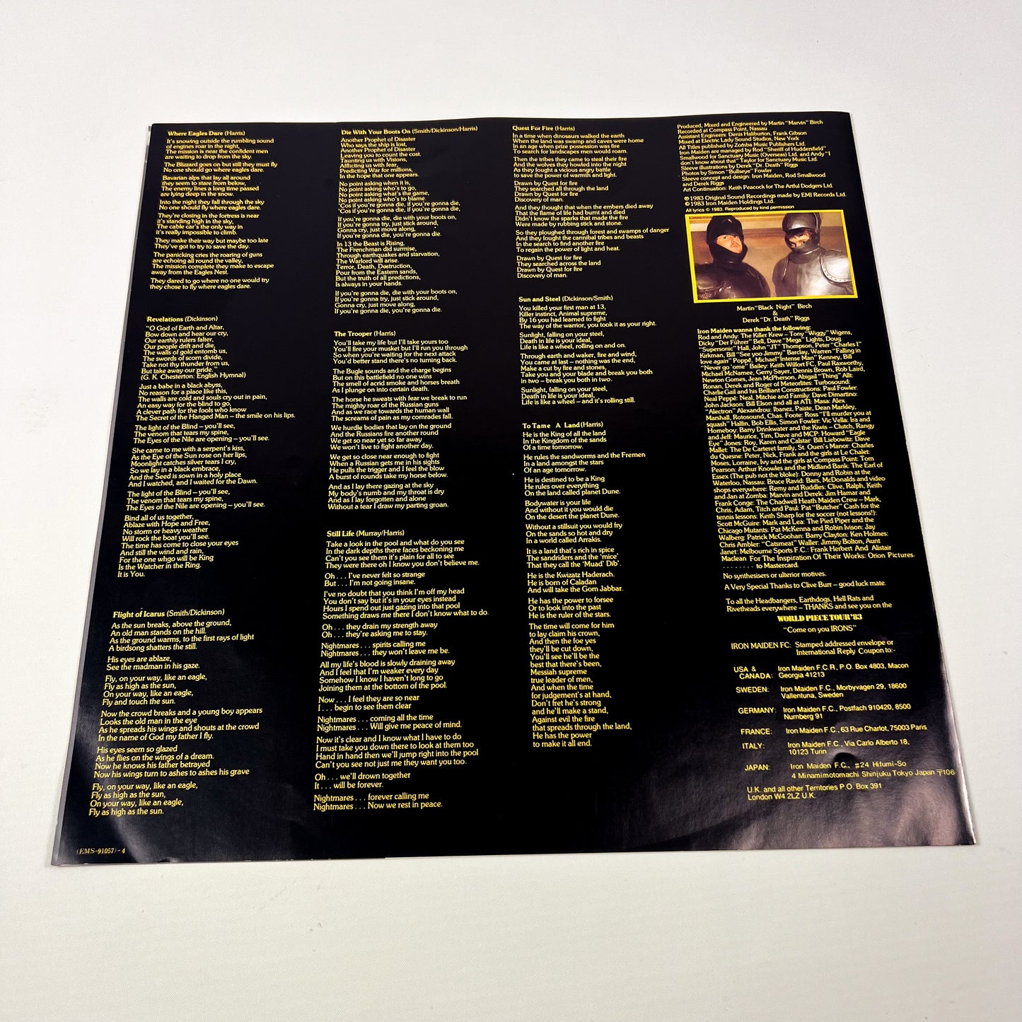 IRON MAIDEN – Piece of Mind 1ª Stampa Giappone - Toshiba EMI EMS-91057 1983