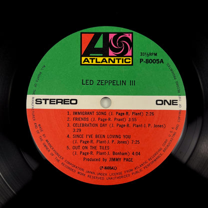 LED ZEPPELIN III - Japanese Pressing - Atlantic P-8005A 1971