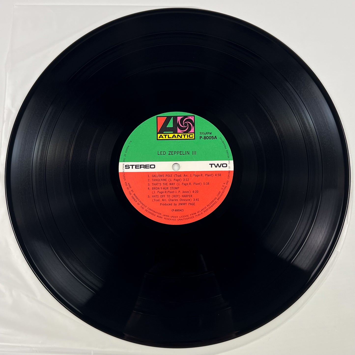 LED ZEPPELIN III - Japanese Pressing - Atlantic P-8005A 1971